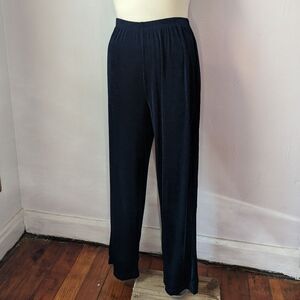 Navy Blue Slinky High Waisted Pants Size PS